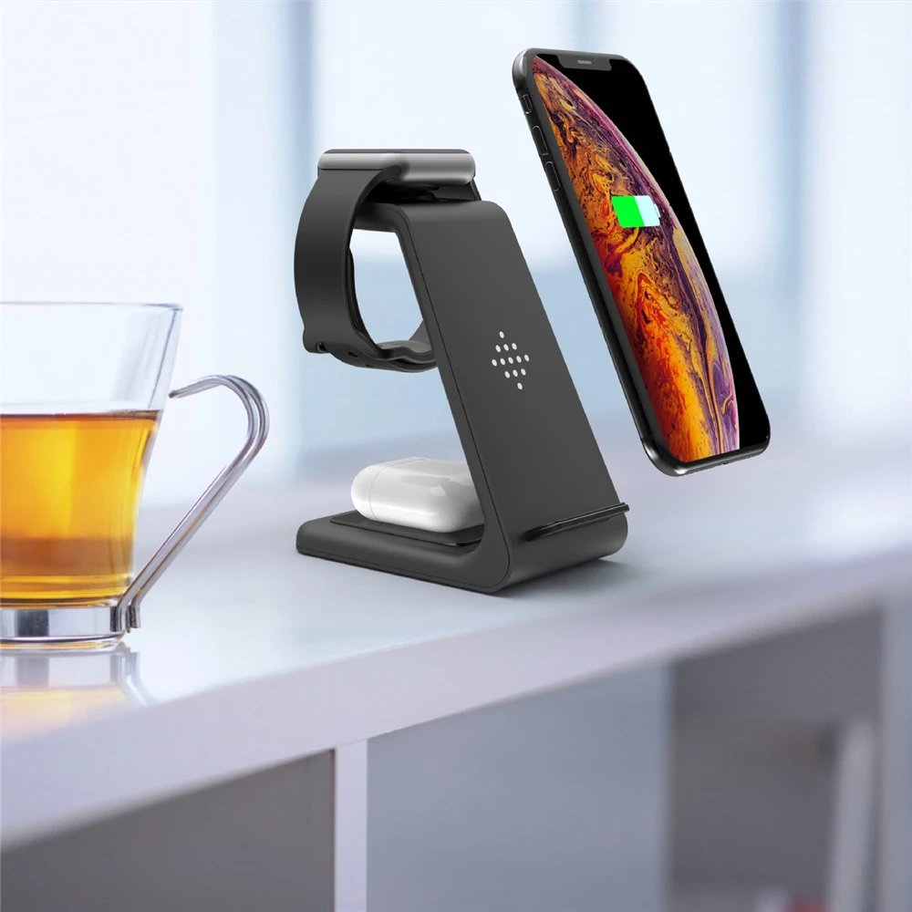 3 in 1 Wireless Charger 10W Fast Charging for iPhone 11 pro/XR/Xs Max Samsung for Apple Watch 5 4 3 Airpods pro Wireless Charger
3 in 1 Wireless Charger 10W Fast Charging for iPhone 11 pro/XR/Xs Max Samsung for Apple Watch 5 4 3 Airpods pro Wireless Charger