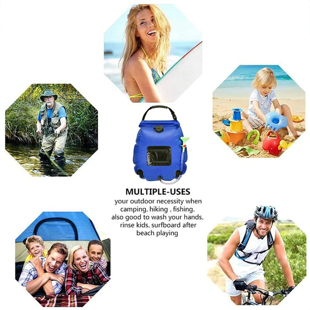 Water Bags 20L Outdoor Camping Hiking Solar Shower Bag Heating Camping Shower Climbing Hydration Bag Hose Switchable Shower Head
Water Bags 20L Outdoor Camping Hiking Solar Shower Bag Heating Camping Shower Climbing Hydration Bag Hose Switchable Shower Head