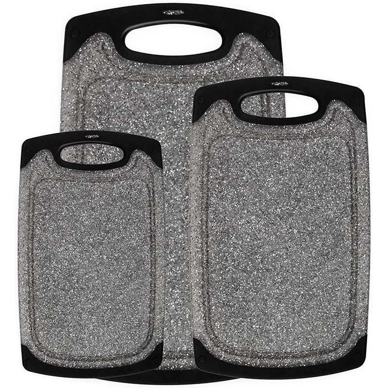 FashionReversible Cutting Board Set of 3, Plastic Chopping Board for Kitchen, Non-Slip Design with Easy Grip Handle, BPA Free
FashionReversible Cutting Board Set of 3, Plastic Chopping Board for Kitchen, Non-Slip Design with Easy Grip Handle, BPA Free