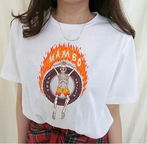 Starqueen-JBH Mambo Skeleton Fire Letter Printed T Shirt Man Women Short Sleeve Cotton Fashion Street Style Tee Tops
Starqueen-JBH Mambo Skeleton Fire Letter Printed T Shirt Man Women Short Sleeve Cotton Fashion Street Style Tee Tops