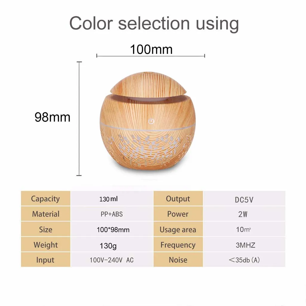 Electric Aroma Diffuser Ultrasonic Air Humidifier Led Lamp Aromatherapy Mist Maker Fogger Essential Oil Diffuser#dg4
Electric Aroma Diffuser Ultrasonic Air Humidifier Led Lamp Aromatherapy Mist Maker Fogger Essential Oil Diffuser#dg4