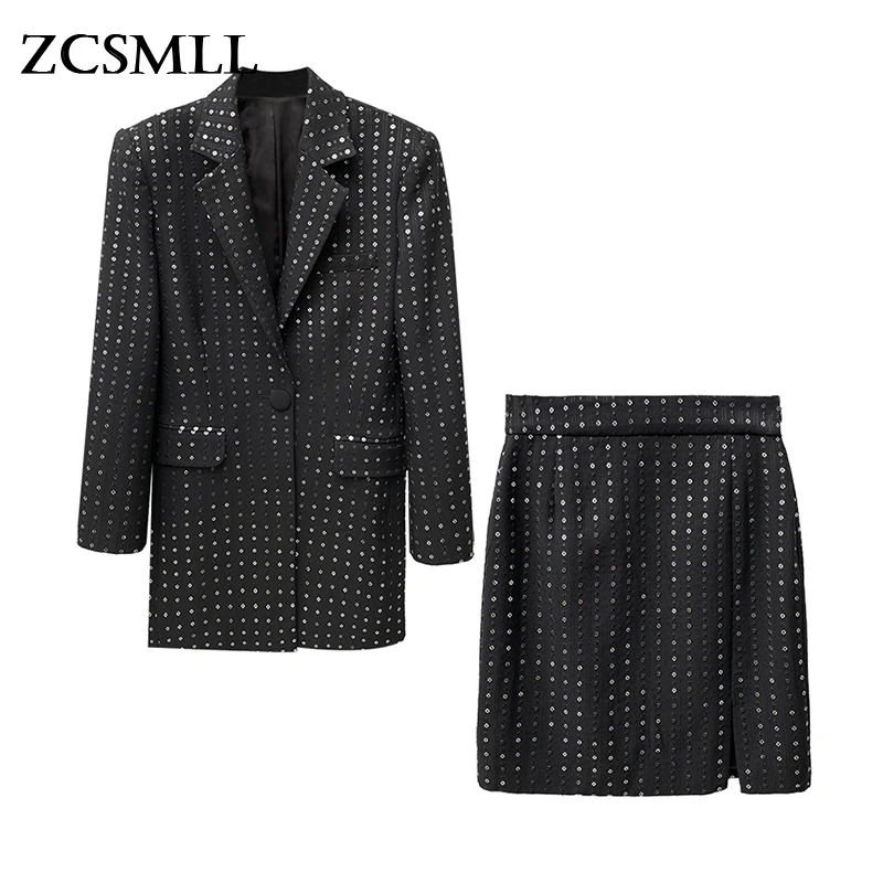 ZCSMLL Casual Two Piece Sets For Women Notched Loose Long Sleeve Single Button Patchwork Pockets Coats Mini Skirts Female TH966
ZCSMLL Casual Two Piece Sets For Women Notched Loose Long Sleeve Single Button Patchwork Pockets Coats Mini Skirts Female TH966