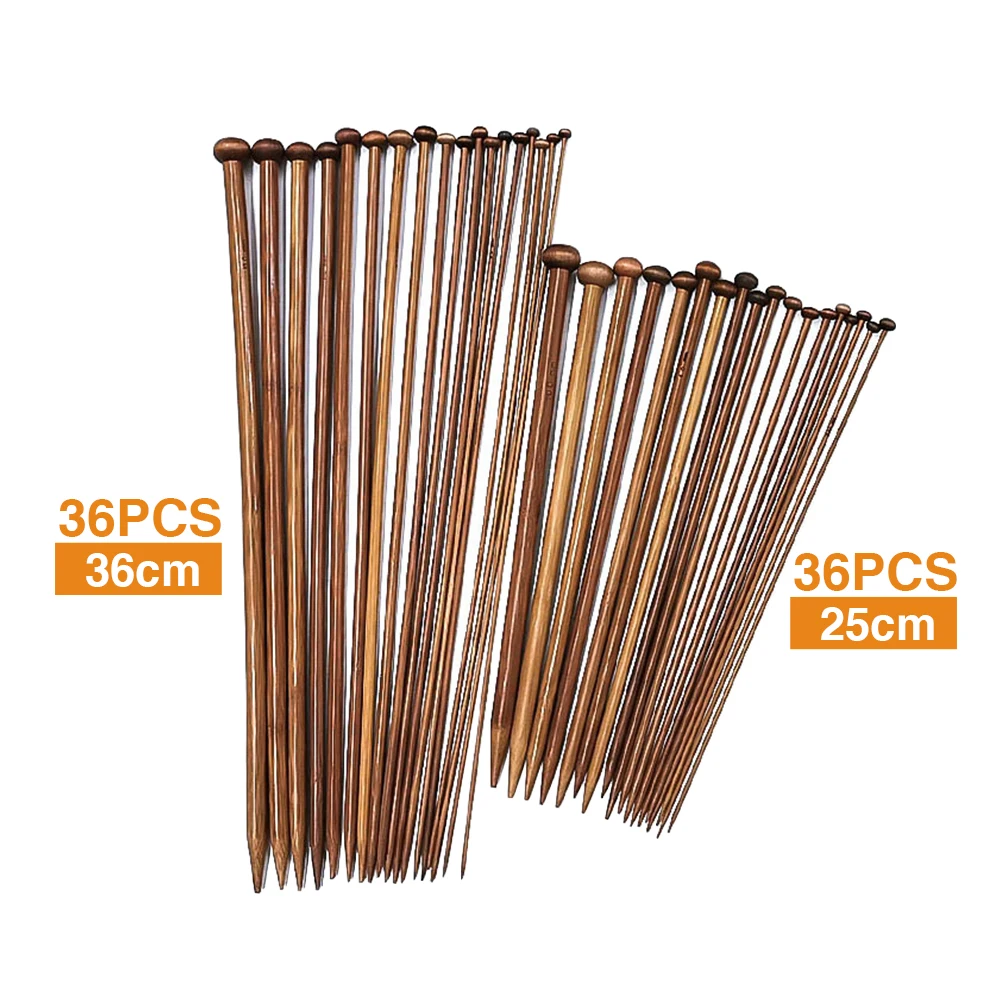 72pcs Tools 2.0-10.0mm Knitting Needles Set Single Pointed Bamboo Crochet Needlework Handmade Sewing Accessories DIY Crafts
72pcs Tools 2.0-10.0mm Knitting Needles Set Single Pointed Bamboo Crochet Needlework Handmade Sewing Accessories DIY Crafts
