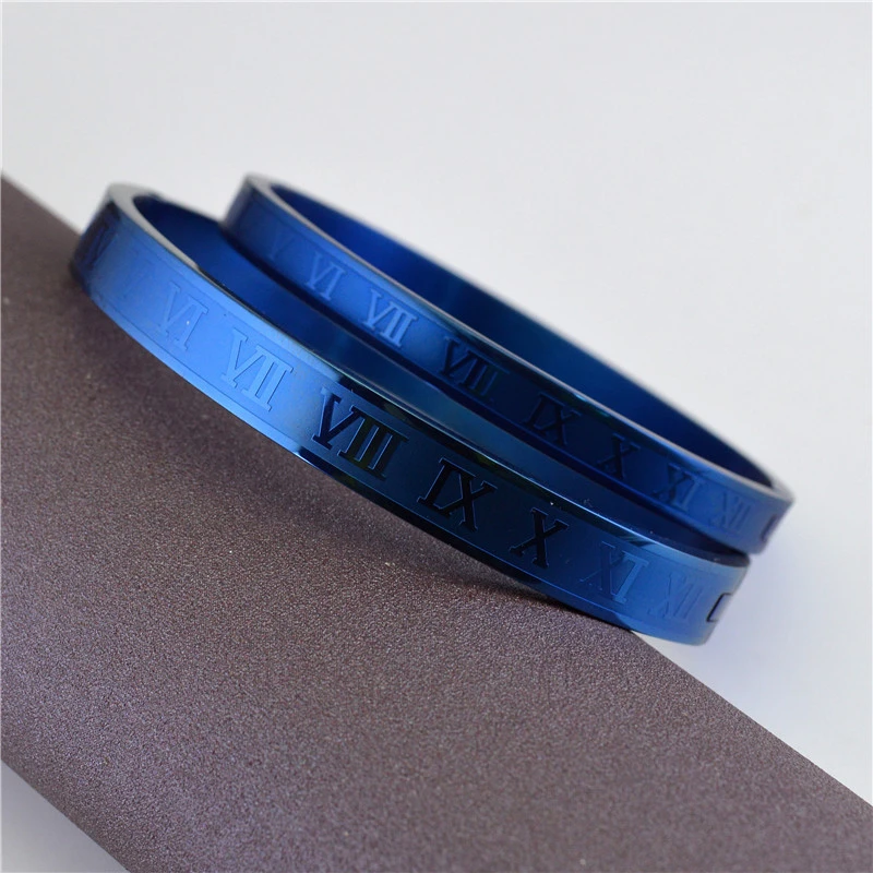 High Quality Blue Color Roman Number Bracelets For Women Punk Stainless Steel Bangles Femme Party Accessorie Man Jewelry Gift
High Quality Blue Color Roman Number Bracelets For Women Punk Stainless Steel Bangles Femme Party Accessorie Man Jewelry Gift