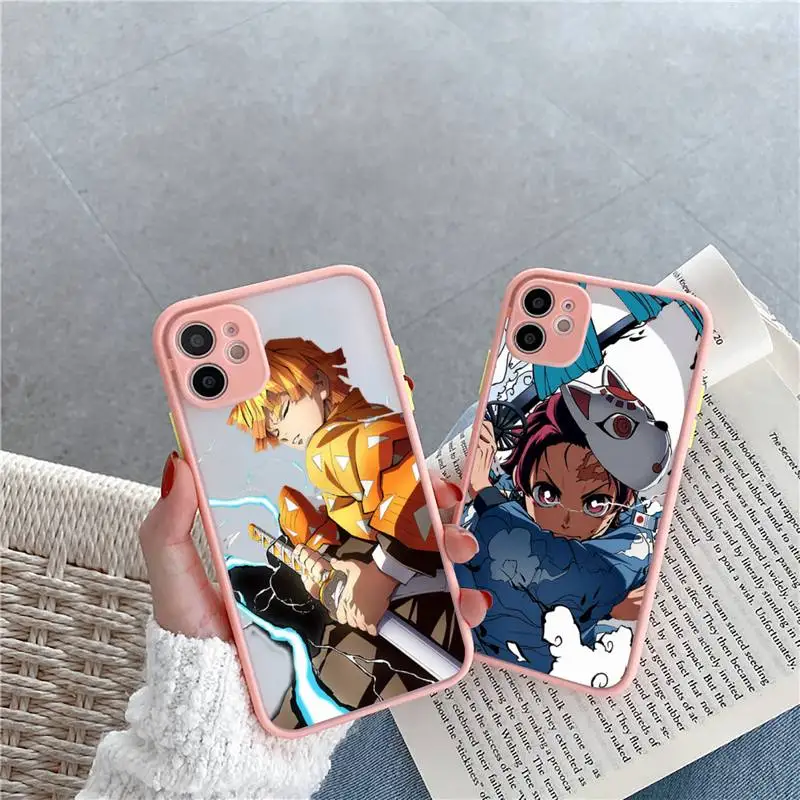 Demon Slayer Phone Case For iPhone 12 11 Mini Pro XR XS Max 7 8 Plus X Matte transparent Pink Back Cover
Demon Slayer Phone Case For iPhone 12 11 Mini Pro XR XS Max 7 8 Plus X Matte transparent Pink Back Cover