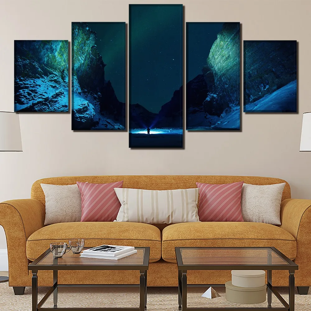 Wall Art Pictures Home Decorative Framework 5 Pieces Starry Sky Snow Mountains Painting Print Abstract Canvas Night Poster
Wall Art Pictures Home Decorative Framework 5 Pieces Starry Sky Snow Mountains Painting Print Abstract Canvas Night Poster