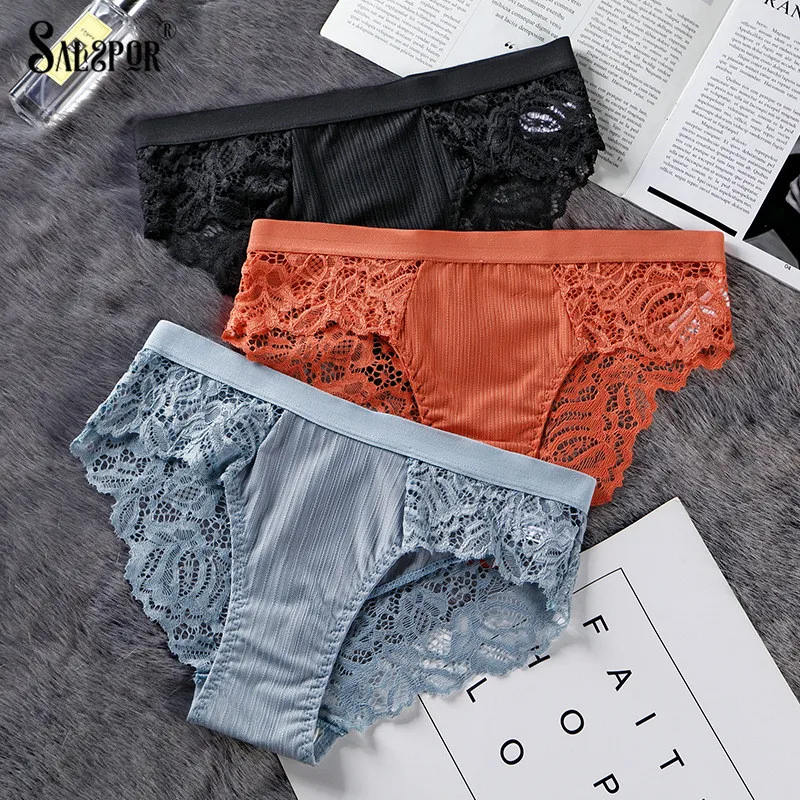 SALSPOR Women Briefs Sexy Lace Panties Hollow Out Breathable Underwear Low-Waist Comfortable Underpants Brief
SALSPOR Women Briefs Sexy Lace Panties Hollow Out Breathable Underwear Low-Waist Comfortable Underpants Brief