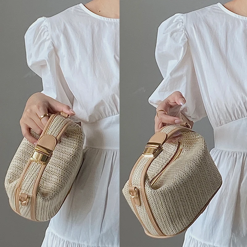 Top Handle Straw Handbag Hot Trend Designer Make-up Chain Bags Small Woven Shoulder Bags Zipper Bag Female Dropshipping Handbags
Top Handle Straw Handbag Hot Trend Designer Make-up Chain Bags Small Woven Shoulder Bags Zipper Bag Female Dropshipping Handbags