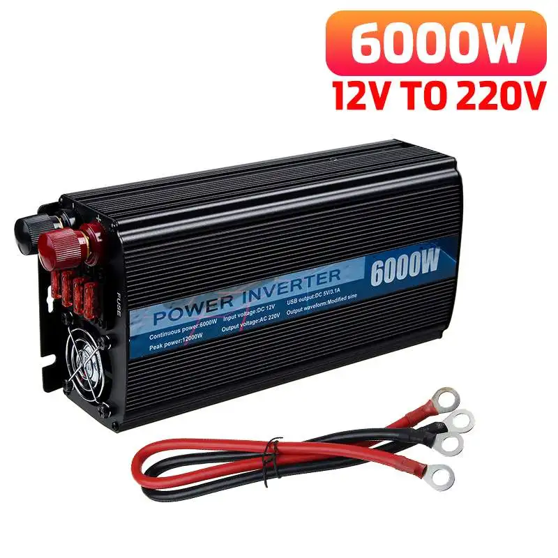Dual USB Max 12000W DC 12V to AC 220V Car Power Inverter Charger Converter Adapter DC12 to AC220 Modified Sine Wave Transformer
Dual USB Max 12000W DC 12V to AC 220V Car Power Inverter Charger Converter Adapter DC12 to AC220 Modified Sine Wave Transformer