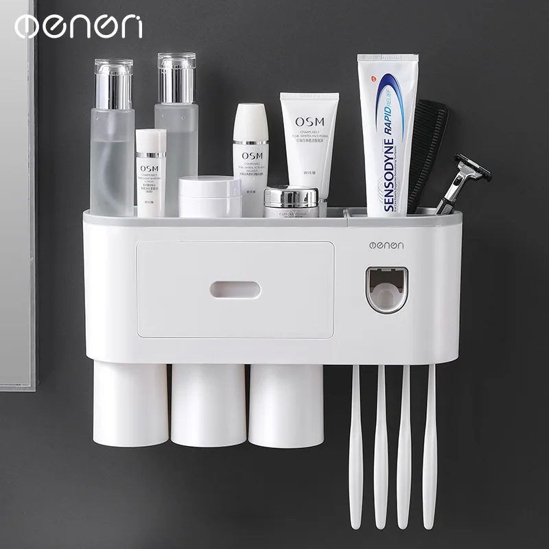Toothpaste Squeezer Dispenser Wall Mounted Toothbrush Holder Press Inverted Cup Organizer Rack Home Storage Bathroom Accessories
Toothpaste Squeezer Dispenser Wall Mounted Toothbrush Holder Press Inverted Cup Organizer Rack Home Storage Bathroom Accessories