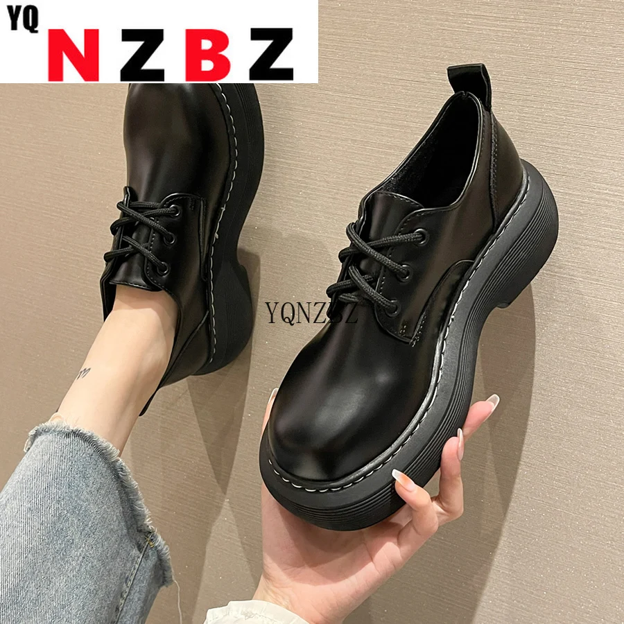 Women Platform Oxford Shoes 2022 Autumn Vintage Harajuku shoes Leather Lace Up Women Fashion Loafer Shoes Black Oxford Shoes
Women Platform Oxford Shoes 2022 Autumn Vintage Harajuku shoes Leather Lace Up Women Fashion Loafer Shoes Black Oxford Shoes
