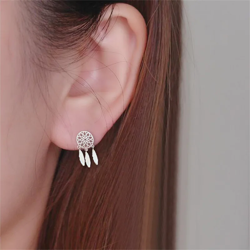 Bohemia Ethnic Nationality Indian Feather Dream Catcher Feathers Tassel Stud Earrings For Women Dreamcatcher Earrings Jewelry
Bohemia Ethnic Nationality Indian Feather Dream Catcher Feathers Tassel Stud Earrings For Women Dreamcatcher Earrings Jewelry
