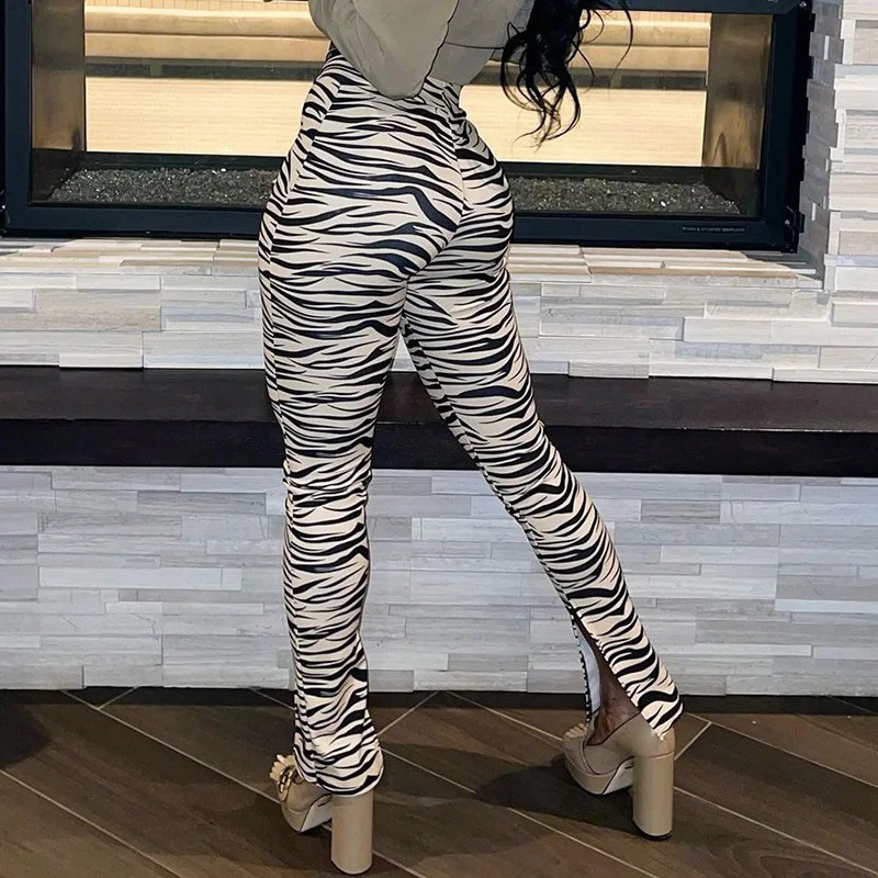 WLLWLP Zebra Striped Split Trousers Women Fashion High Street Personality Straight Pants A768
WLLWLP Zebra Striped Split Trousers Women Fashion High Street Personality Straight Pants A768