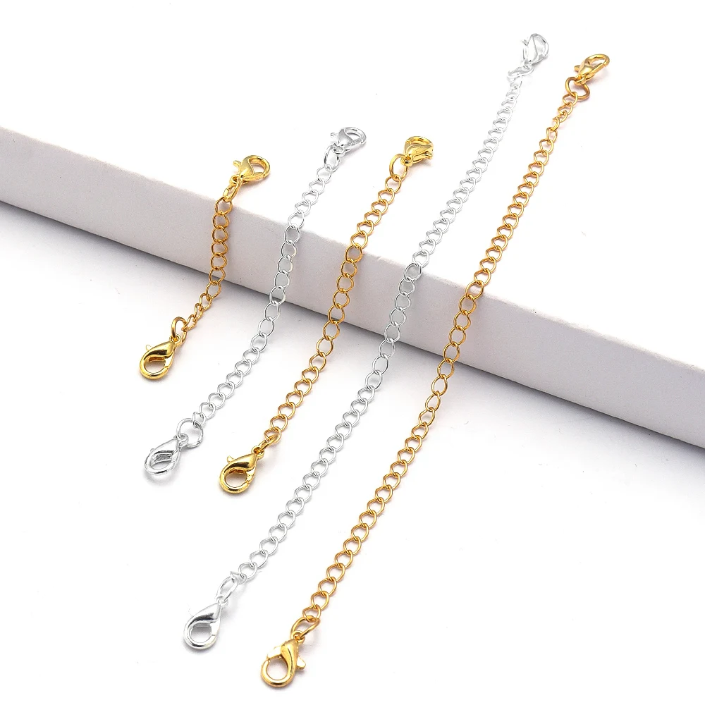 8pcs Copper 3mm Width Necklace Extension Chain 5/7.5/9.6/15cm Plating Gold/Silver For DIY Jewelry Making Necklace Accessories
8pcs Copper 3mm Width Necklace Extension Chain 5/7.5/9.6/15cm Plating Gold/Silver For DIY Jewelry Making Necklace Accessories