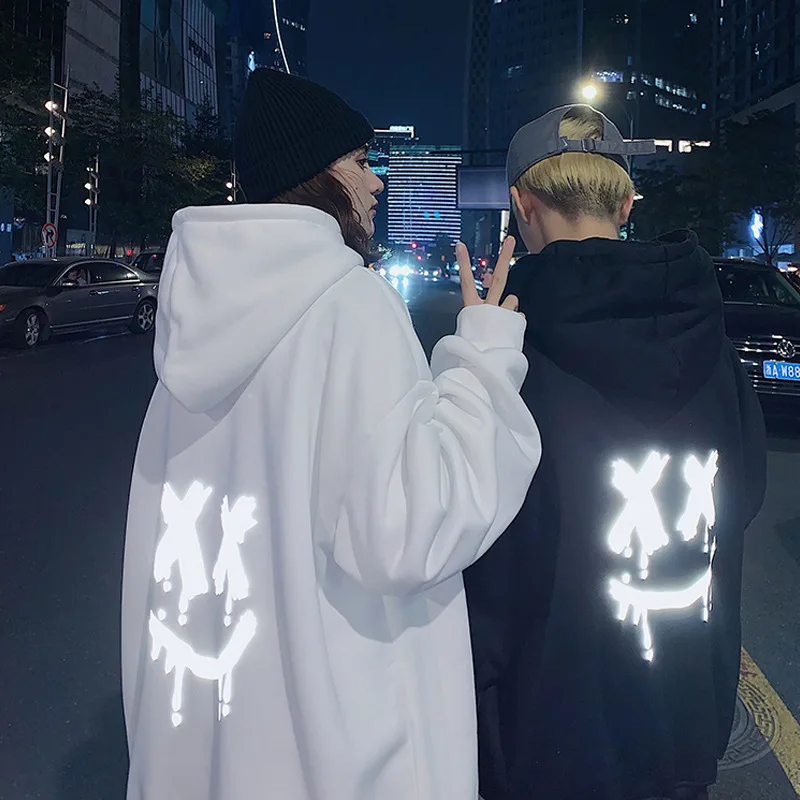 2021 Fashion Trend Reflective Smiley Print Hooded Sweater Plus Velvet Plus Size Loose Sports Couple Handsome Baita Top
2021 Fashion Trend Reflective Smiley Print Hooded Sweater Plus Velvet Plus Size Loose Sports Couple Handsome Baita Top