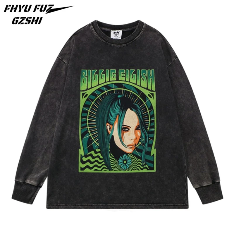 Edgy Punk Cotton Green Girl Letter Printing Autumn High Quality Hip Hop Men Women O Neck Loose Long Sleeve Pullover WY8
Edgy Punk Cotton Green Girl Letter Printing Autumn High Quality Hip Hop Men Women O Neck Loose Long Sleeve Pullover WY8