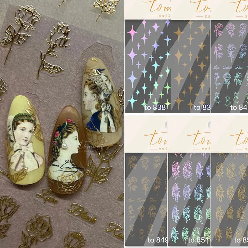 Laser Gilding Flower Butterfly Star Pattern Nail Art Decoration Gold And Silver Hot Stamping Nail Stickers Nail Decals Diy Art
Laser Gilding Flower Butterfly Star Pattern Nail Art Decoration Gold And Silver Hot Stamping Nail Stickers Nail Decals Diy Art