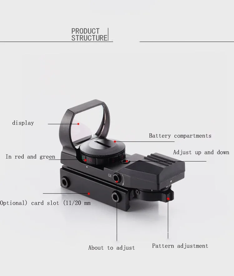 Totrait Red Dot Scope 11mm / 20mm Dovetail Riflescope Reflex Optics Sight For Hunting Rifle Gun Airsoft Tactical Sniper
Totrait Red Dot Scope 11mm / 20mm Dovetail Riflescope Reflex Optics Sight For Hunting Rifle Gun Airsoft Tactical Sniper