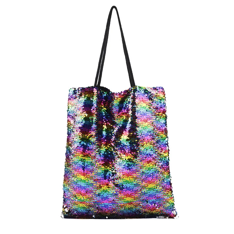 ins mermaid sequined shoulder shopping bag fashion wild beads color changing handbag casual large capacity female bag
ins mermaid sequined shoulder shopping bag fashion wild beads color changing handbag casual large capacity female bag