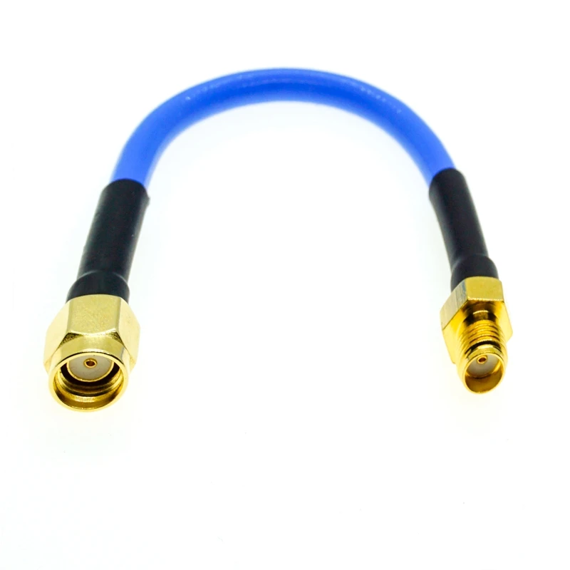 

Коннектор RPSMA «штырь-гнездо SMA», RG402 RG-402, полугибкий коаксиальный кабель 0,141 дюйма, 50 ом, синий