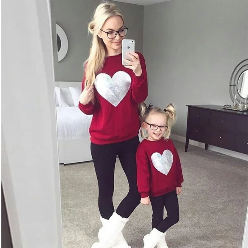 2018 European and American New Sweater AliExpress Popular round Neck Long Sleeve Lovely Sequin Parent-Child Matching Outfit
2018 European and American New Sweater AliExpress Popular round Neck Long Sleeve Lovely Sequin Parent-Child Matching Outfit