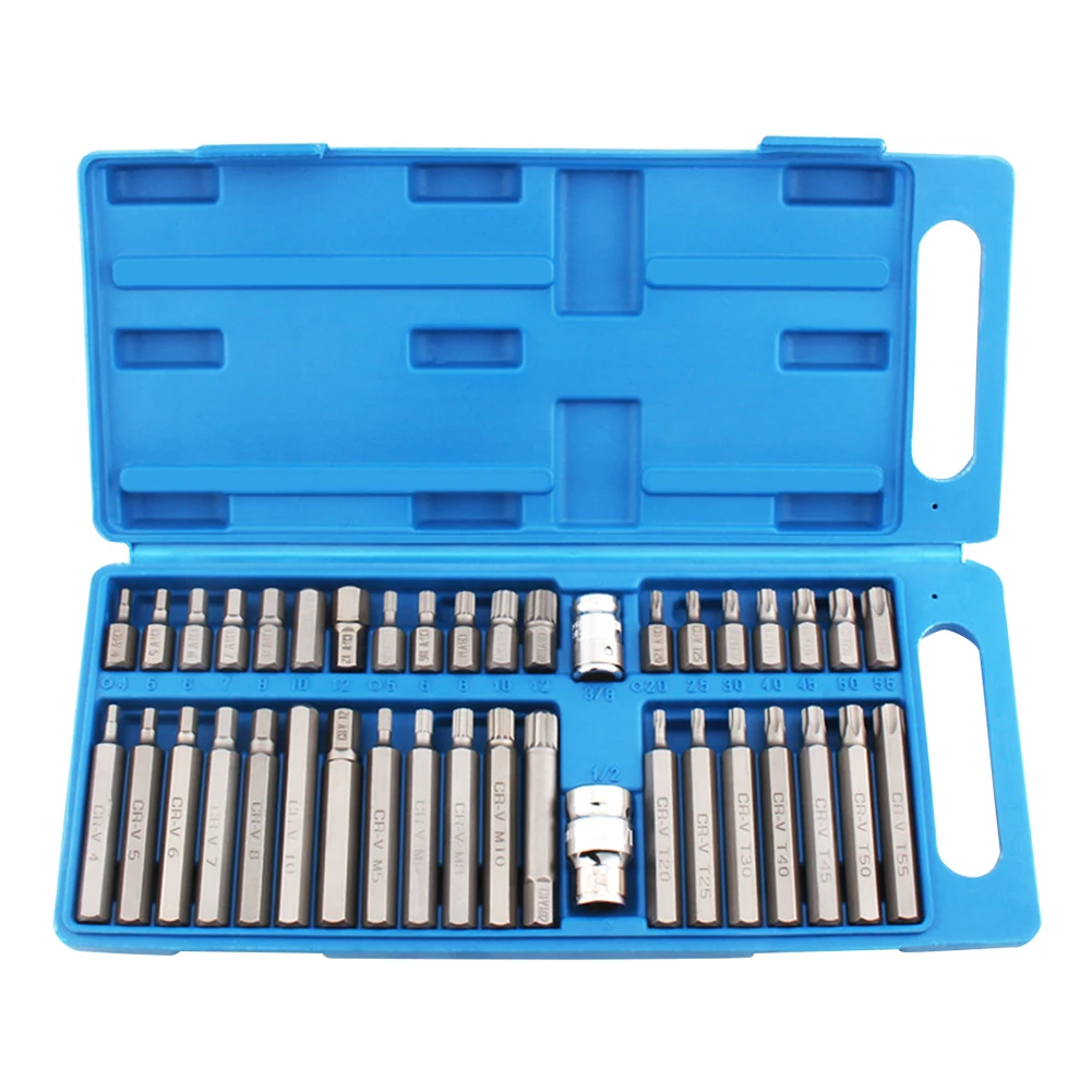 40 in 1 Hex Torx Spline Electric Screwdriver Bit Assortment Set Six Flower 12 Point Bit Screwdriver Socket for Car Repair
40 in 1 Hex Torx Spline Electric Screwdriver Bit Assortment Set Six Flower 12 Point Bit Screwdriver Socket for Car Repair