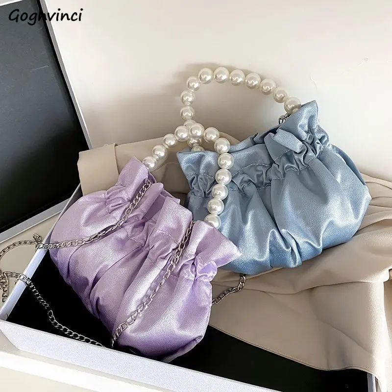 Top-Handle Bags Women Solid Candy Color Pearl Casual Mini Shoulder Bags Handbags Elegant Pleated Luxury Fashion Smiple Versatile
Top-Handle Bags Women Solid Candy Color Pearl Casual Mini Shoulder Bags Handbags Elegant Pleated Luxury Fashion Smiple Versatile