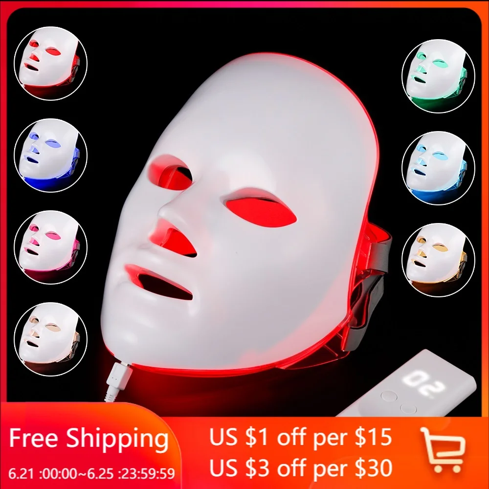 7 Colors Light LED Facial Mask Skin Rejuvenation LED Mask Phototherapy Face Care Beauty Anti Acne Whitening Wrinkle Removal Mask
7 Colors Light LED Facial Mask Skin Rejuvenation LED Mask Phototherapy Face Care Beauty Anti Acne Whitening Wrinkle Removal Mask