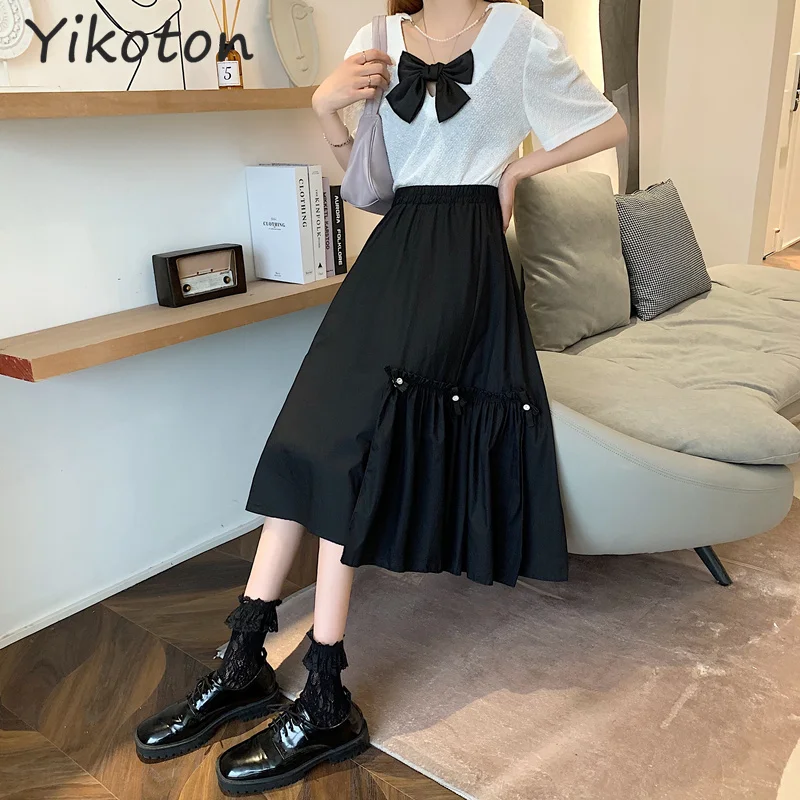 2021 Summer Women Chiffon Skirts Vintage High Waist Elastic Patchwork Solid White Black Chic Long Cake A-line Skirt for Student
2021 Summer Women Chiffon Skirts Vintage High Waist Elastic Patchwork Solid White Black Chic Long Cake A-line Skirt for Student