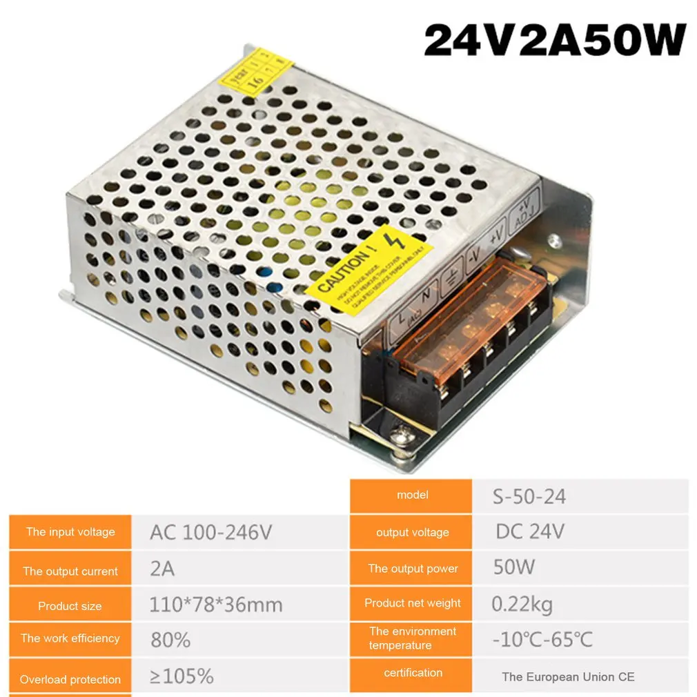 Switching Power Supply DC24V 1A 2A 2.5A 3A 4.5A 5A 6.5A 8.3A 10A 12.5A 15A 16.5A AC 220V to DC24V AC-DC 24V for 24V LED Strip
Switching Power Supply DC24V 1A 2A 2.5A 3A 4.5A 5A 6.5A 8.3A 10A 12.5A 15A 16.5A AC 220V to DC24V AC-DC 24V for 24V LED Strip