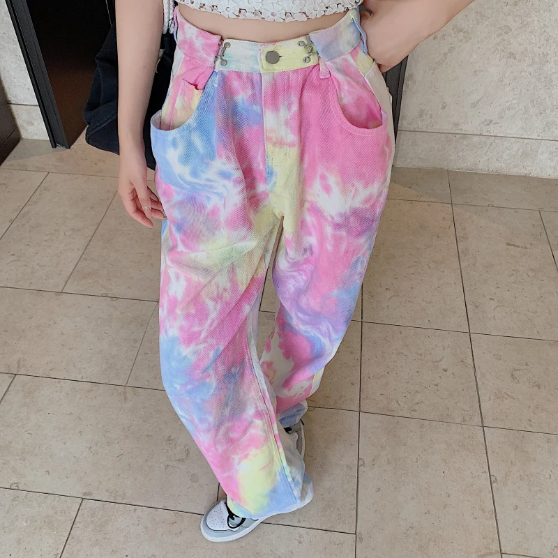 Y2k Tie-dye Rainbow Buckle Wide-leg Jeans Women New Trend Straight Pants Female Hip Hop High Waist Retro Denim Trousers Mujer
Y2k Tie-dye Rainbow Buckle Wide-leg Jeans Women New Trend Straight Pants Female Hip Hop High Waist Retro Denim Trousers Mujer