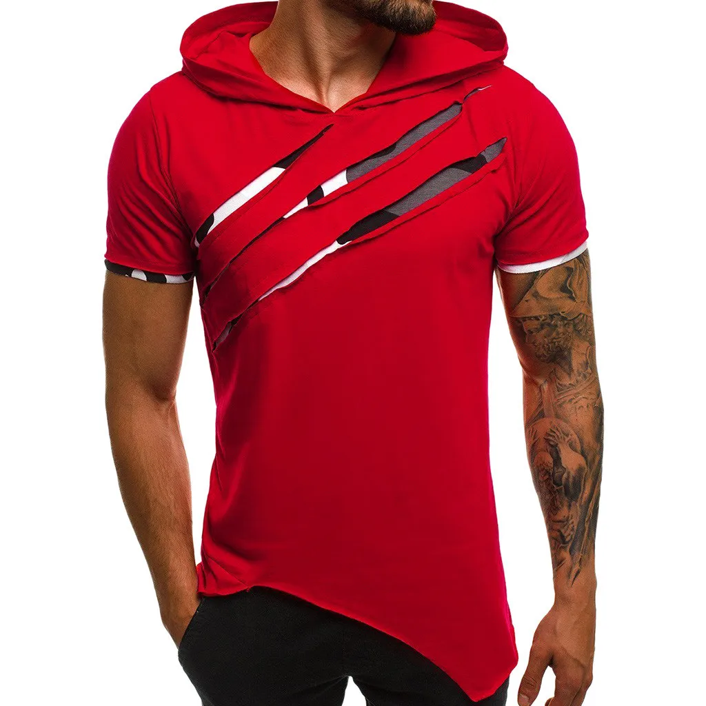 Summer Hot Pile Collar T-shirt Men's Fashion Cleft Lip Hooded T-shirt Hip Hop Men's Short Sleeve Solid Fitness T-shirt XXXL
Summer Hot Pile Collar T-shirt Men's Fashion Cleft Lip Hooded T-shirt Hip Hop Men's Short Sleeve Solid Fitness T-shirt XXXL