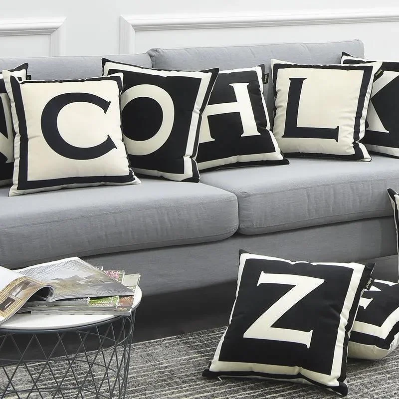 Nordic Black and White Letter Printed Pillow Sofa Cushion Cover Car Office Waist Protection Nap Pillow Home Decoration Modern
Nordic Black and White Letter Printed Pillow Sofa Cushion Cover Car Office Waist Protection Nap Pillow Home Decoration Modern