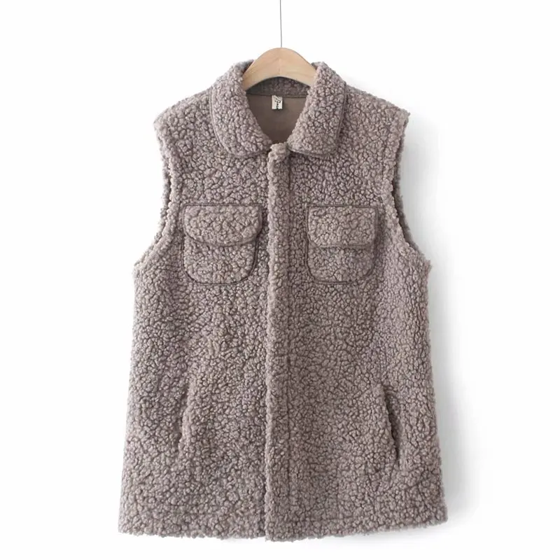 Women's vest winter 2021 fashion turn-down collar zipper Sleeveless jacket women oversize vest plus size solid color Waistcoat
Women's vest winter 2021 fashion turn-down collar zipper Sleeveless jacket women oversize vest plus size solid color Waistcoat