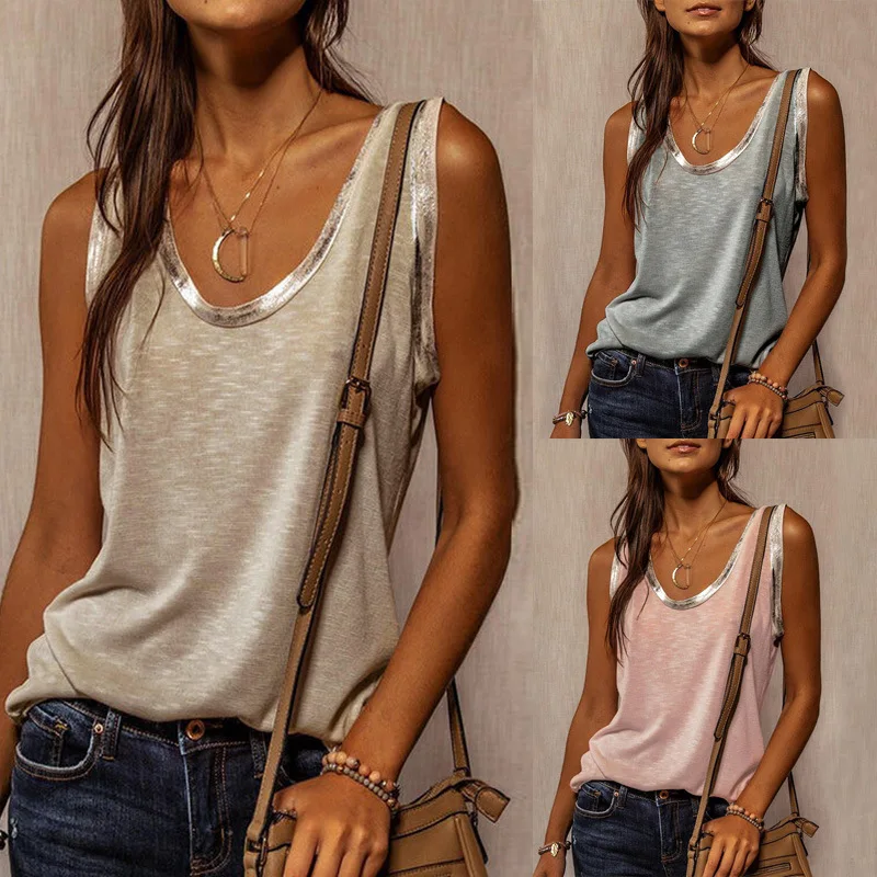 2021 New Women Fashion Sexy Tank Tops Charm Sleeveless Loose Comfortable Breathable Crew Neck Cotton Vest Tees Tunic Outfits
2021 New Women Fashion Sexy Tank Tops Charm Sleeveless Loose Comfortable Breathable Crew Neck Cotton Vest Tees Tunic Outfits