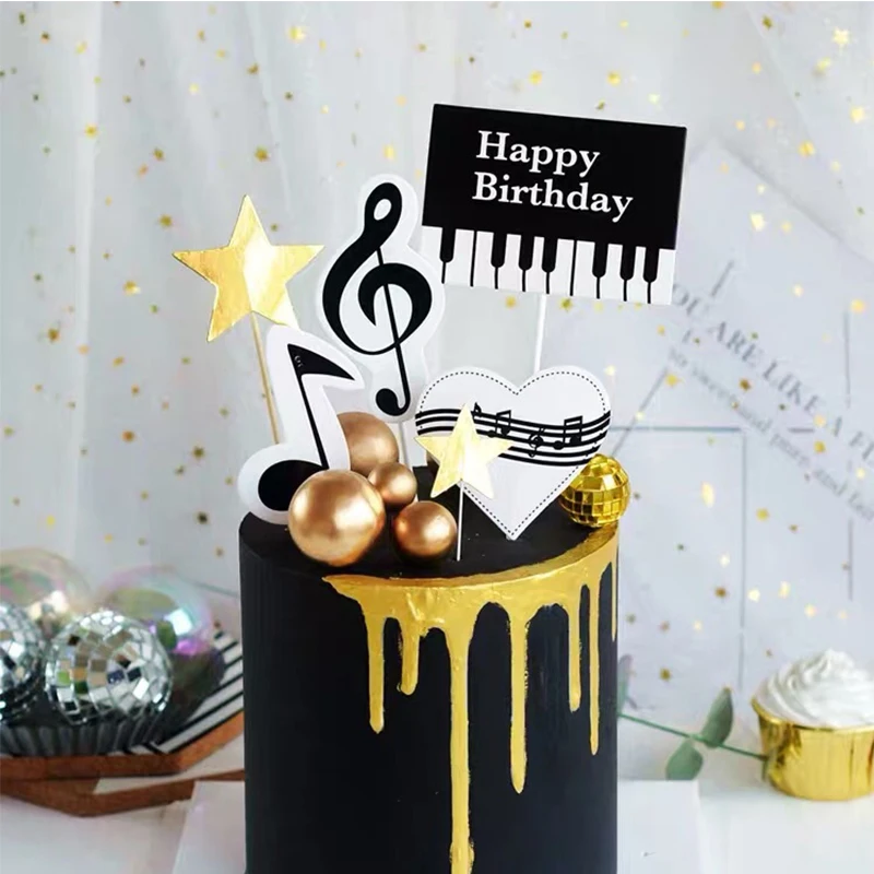 1set Piano Music Theme Cake Topper Happy Birthday Cupcake Cake Topper Party Supplies Cake DIY Accessories
1set Piano Music Theme Cake Topper Happy Birthday Cupcake Cake Topper Party Supplies Cake DIY Accessories