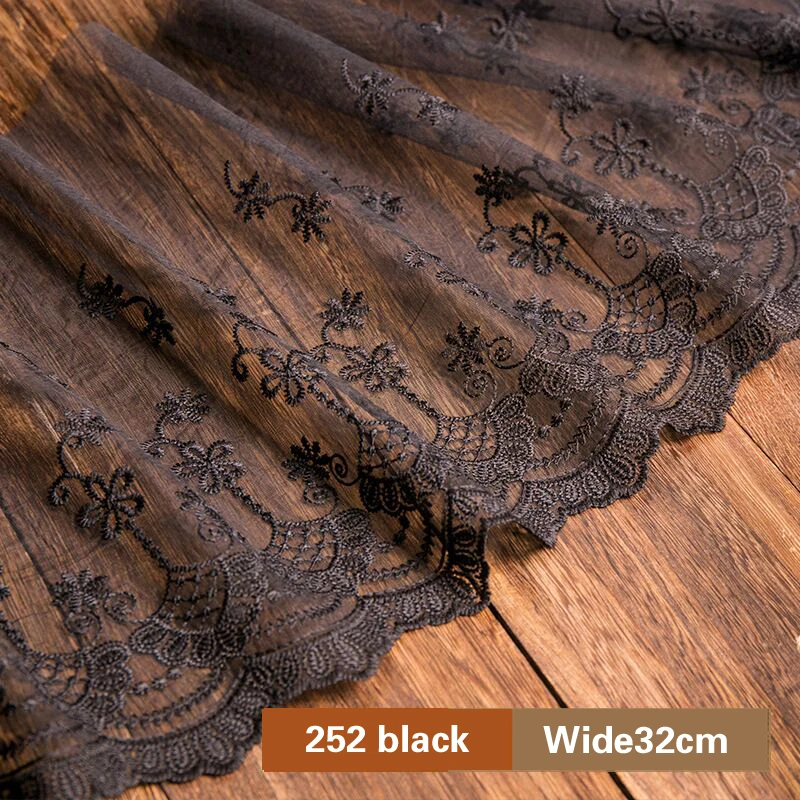 32cm Wide Fashion Tulle Mesh Embroidery Lace Fabric Dress Guipure Lace Applique DIY Scarf Dress Curtain Sewing Decoration
32cm Wide Fashion Tulle Mesh Embroidery Lace Fabric Dress Guipure Lace Applique DIY Scarf Dress Curtain Sewing Decoration