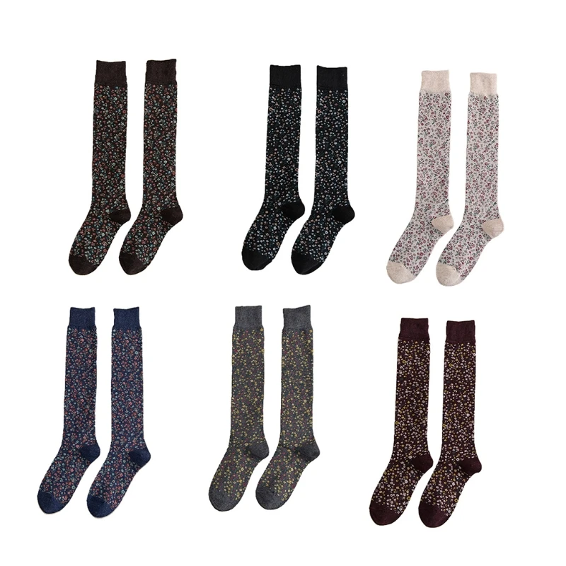MXMA Women Student Harajuku Cotton Knee High Socks Japanese Pastoral Style Vintage Small Floral Pattern Kawaii Autumn Calf
MXMA Women Student Harajuku Cotton Knee High Socks Japanese Pastoral Style Vintage Small Floral Pattern Kawaii Autumn Calf