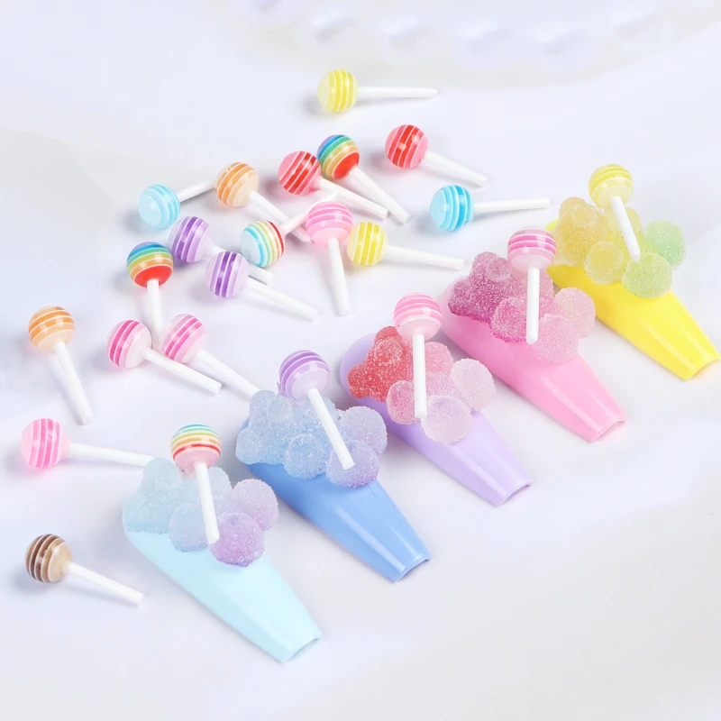 Mini Colorful Lollipop Nail Art Accessories 3D Kawaii Cute Candy Nail Decoration Design Acrylic Nail Supplies For Professionals 
Mini Colorful Lollipop Nail Art Accessories 3D Kawaii Cute Candy Nail Decoration Design Acrylic Nail Supplies For Professionals