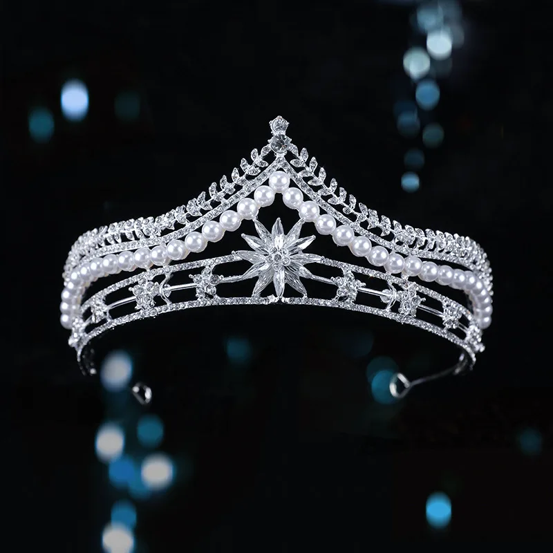 Luxury Bridal Crown Tiaras Pearl Rhinestones Wedding Headwear Silver Color Women Hairbands Jewelry Accessories HQ0101
Luxury Bridal Crown Tiaras Pearl Rhinestones Wedding Headwear Silver Color Women Hairbands Jewelry Accessories HQ0101