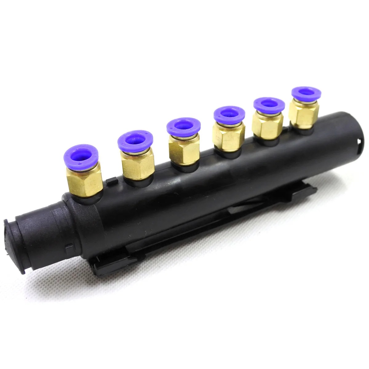 8MM quick connector six-hole air manifold, spa bathtub accessories, safe and quick connection
8MM quick connector six-hole air manifold, spa bathtub accessories, safe and quick connection