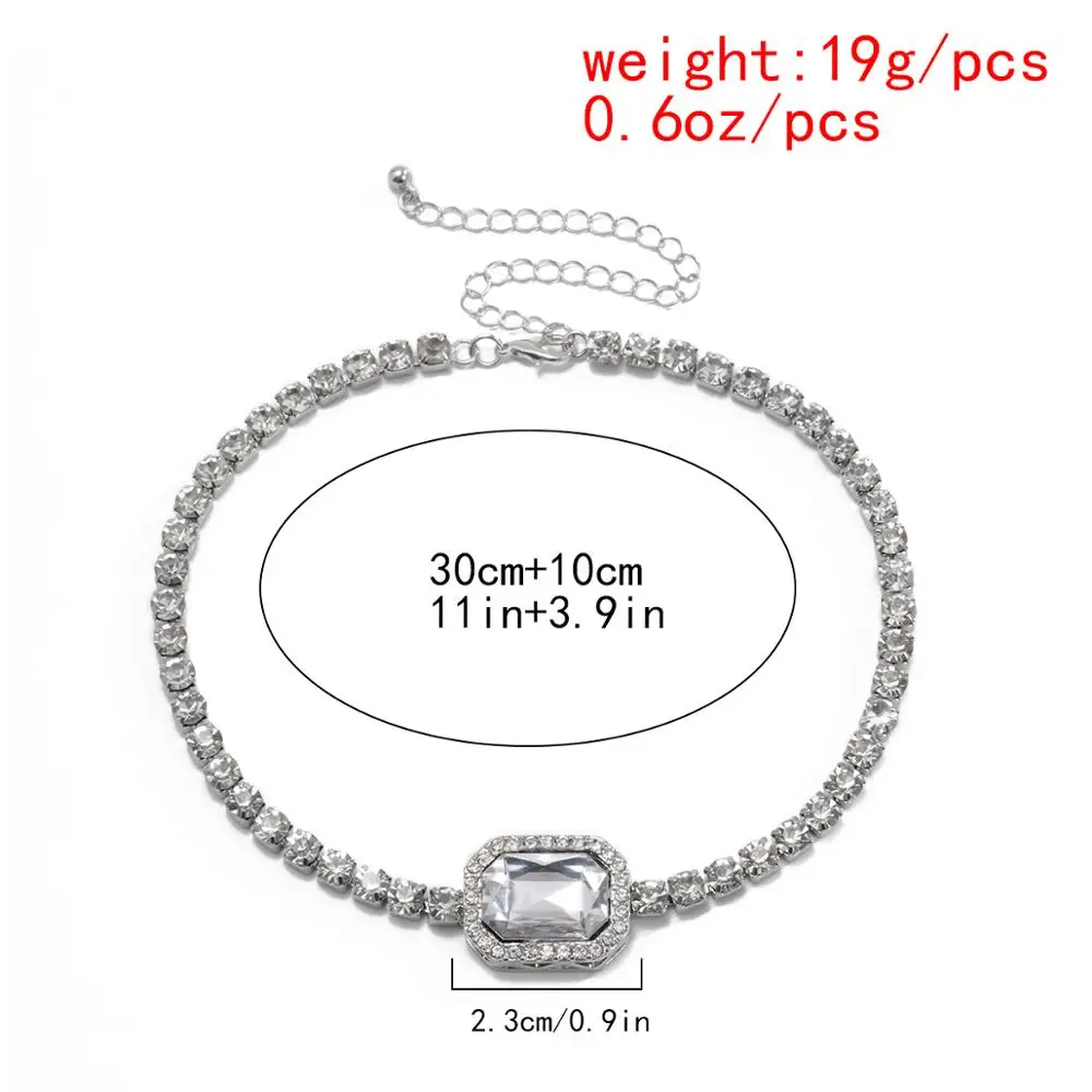 Lacteo 4 Color Luxury Big Shiny Rhinestone Pendant Necklace Jewelry for Women Gifts Fashion Bling Crystal Chain Choker Necklace
Lacteo 4 Color Luxury Big Shiny Rhinestone Pendant Necklace Jewelry for Women Gifts Fashion Bling Crystal Chain Choker Necklace