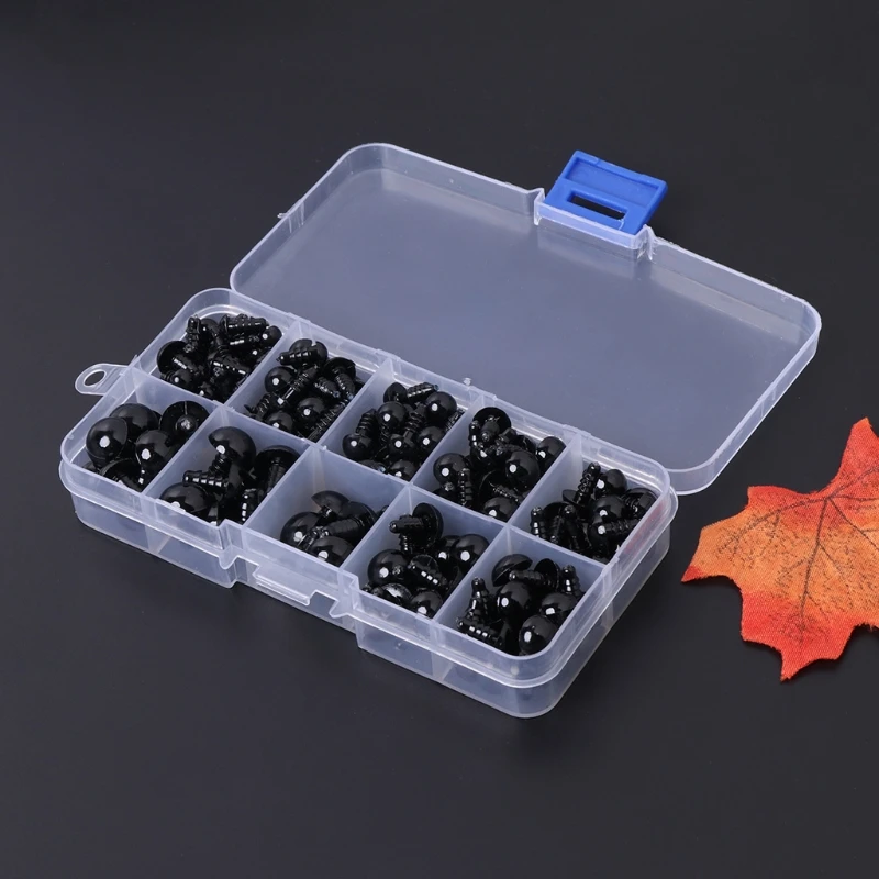 160pcs 6-12mm Black Plastic Safety Eyes For Bear/Dolls/Toy Animal/Felting | Игрушки и хобби