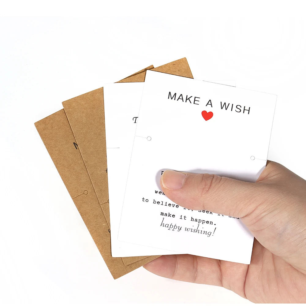 10-30 шт. 9x7 см витрина Make a Wish серьги ожерелья бумажные витрины картонная упаковка
