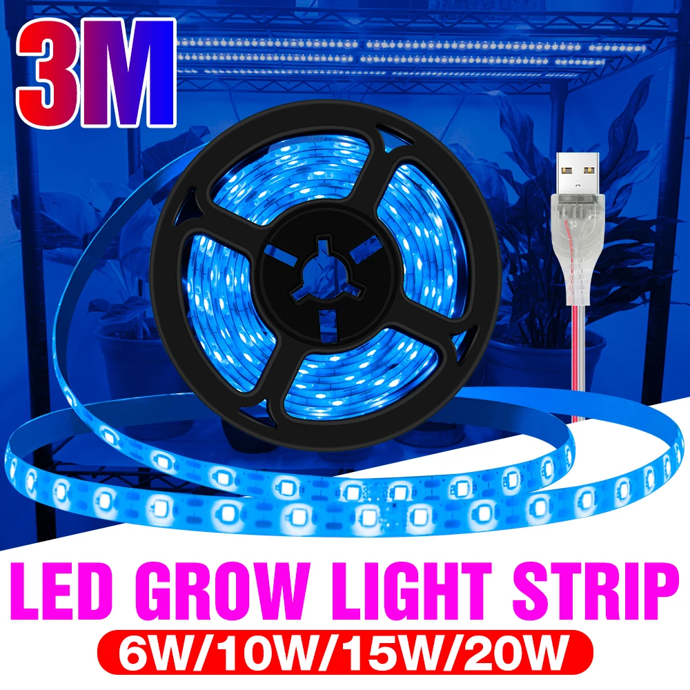 DC5V USB Plant Grow Light Strip LED Full Spectrum Hydroponic Lamp Tape 0.5M 1M 2M 3M Fito Lamps Indoor Phytolamps For Seedlings
DC5V USB Plant Grow Light Strip LED Full Spectrum Hydroponic Lamp Tape 0.5M 1M 2M 3M Fito Lamps Indoor Phytolamps For Seedlings