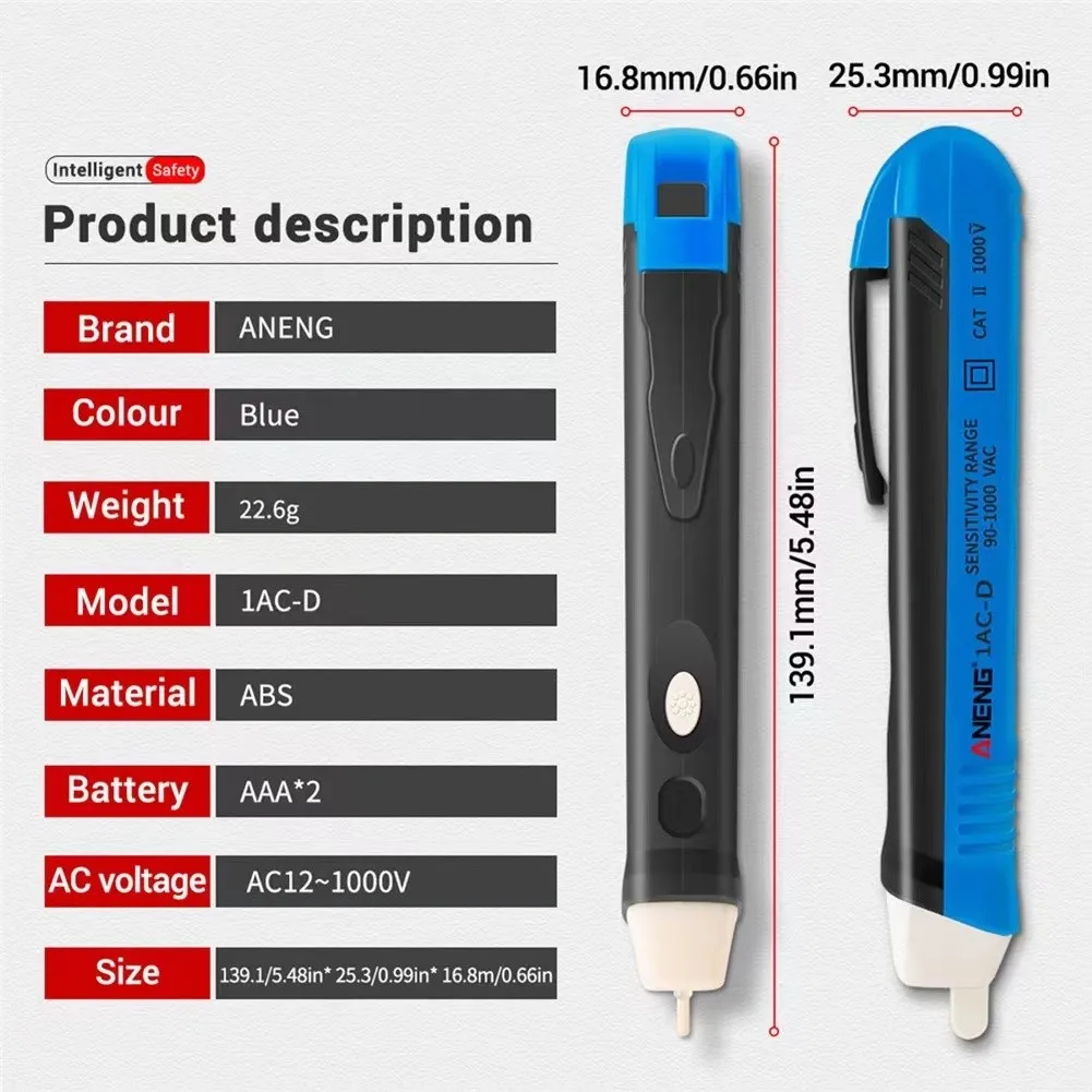 Detector Tester Socket Non-contact Induction Test Pencil AC110V 220V Voltmeter Voltage Probe Volt Meter Electric Tester New
Detector Tester Socket Non-contact Induction Test Pencil AC110V 220V Voltmeter Voltage Probe Volt Meter Electric Tester New