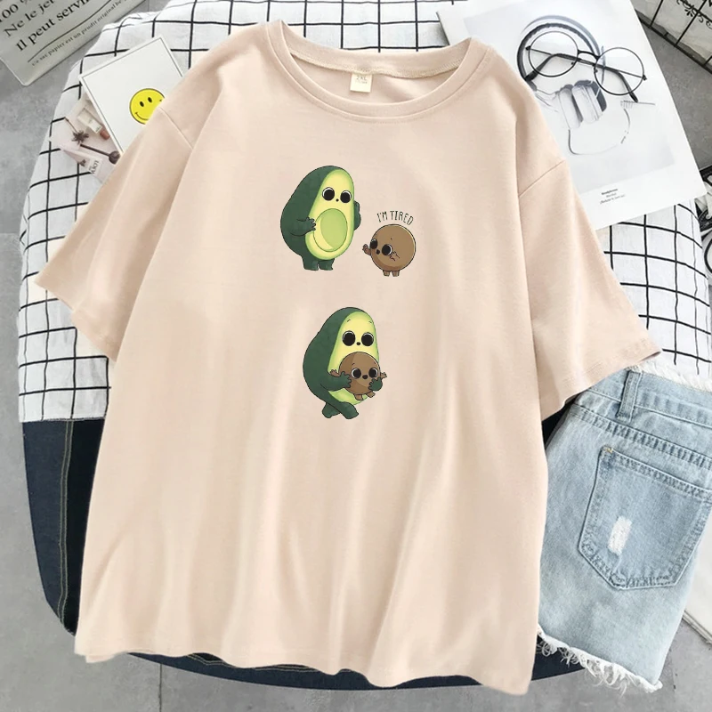 Cute Creativity Avocado Printed Womens T-Shirt Casual Loose T Shirt Fashion Summer New T-Shirts Oversized Breathable Women Tops
Cute Creativity Avocado Printed Womens T-Shirt Casual Loose T Shirt Fashion Summer New T-Shirts Oversized Breathable Women Tops
