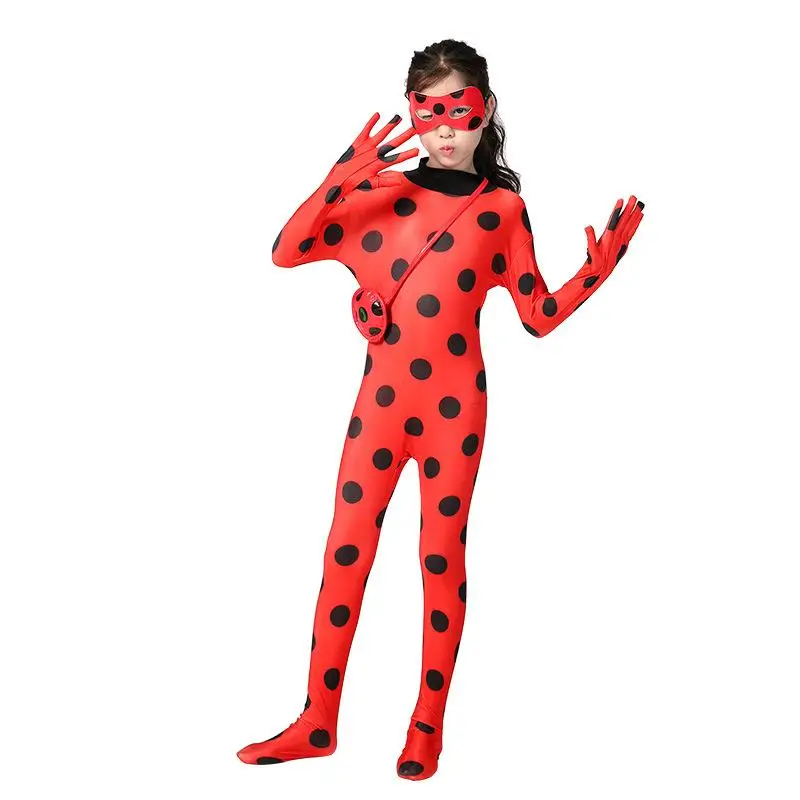 Children Performance Costumes Kids Cosplay Red Bug Jumpsuit Blindfold Bag Set Halloween Party Clothing for Girls
Children Performance Costumes Kids Cosplay Red Bug Jumpsuit Blindfold Bag Set Halloween Party Clothing for Girls
