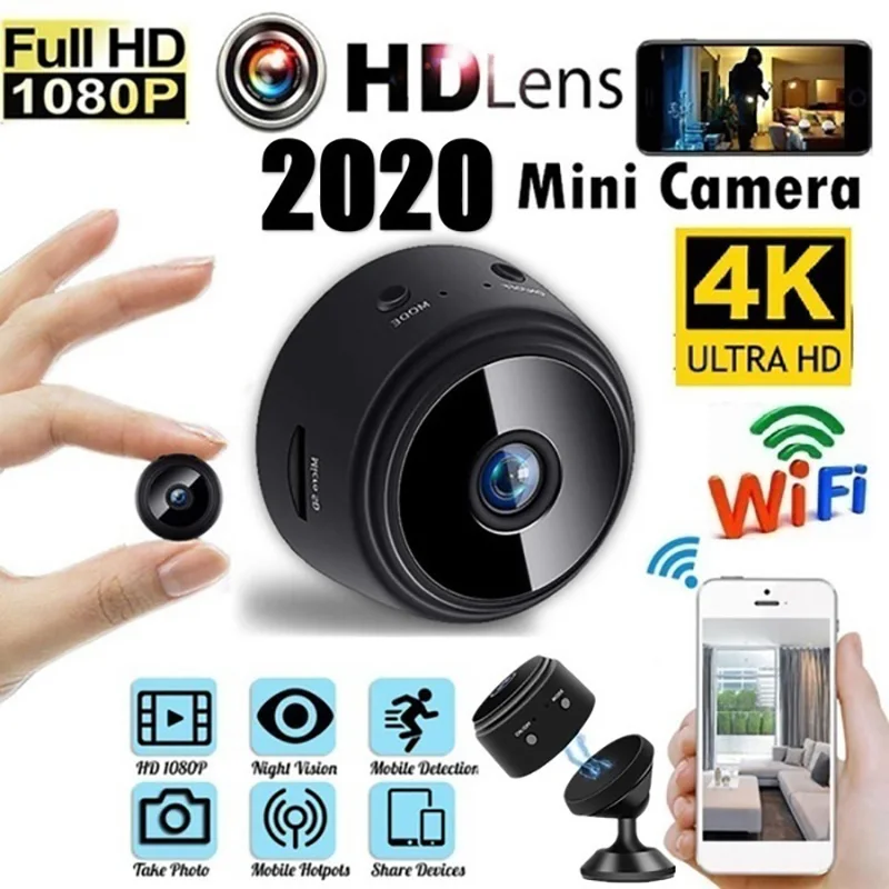 HD 4K/1080P Invisible WiFi Mini Camera Motion Detection+Night Vision Remote Monitoring Web Camera With Magnetic Holder White
HD 4K/1080P Invisible WiFi Mini Camera Motion Detection+Night Vision Remote Monitoring Web Camera With Magnetic Holder White
