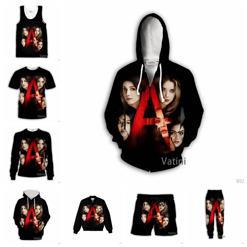 Fashion Men Women Pretty Little Liars 3D Full Print Hoodies Harajuku Zipper Pullover Sweatshirt Unisex Casual Tracksuit Q05
Fashion Men Women Pretty Little Liars 3D Full Print Hoodies Harajuku Zipper Pullover Sweatshirt Unisex Casual Tracksuit Q05